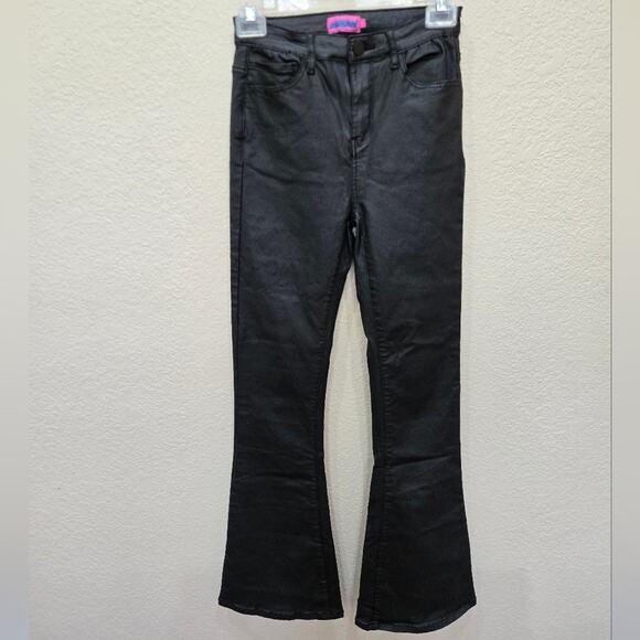 Edikted Womens 5 Pocket Regular Fit Stretch Denim Black Flare Jeans Size Small - Picture 1 of 10